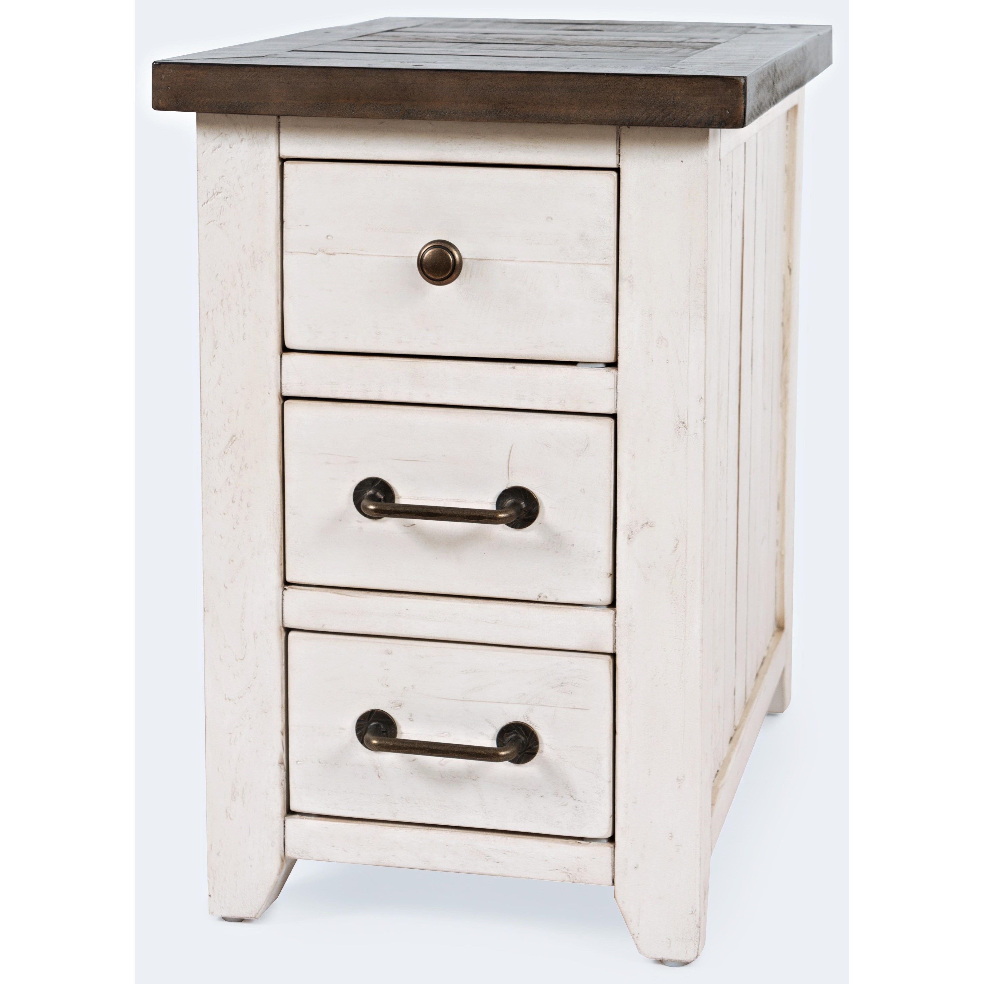 Jofran Madison County 170618 Power Chair SideVintage White Westrich